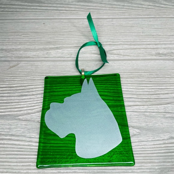 Stained glass sun catcher boxer dog coaster decoration orniment art handmade - Picture 6 of 6